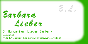 barbara lieber business card